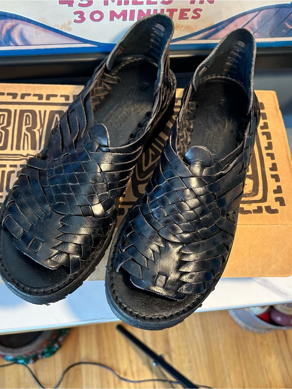 Brand X Huarache pachuco leather Woven Huaraches Shoes